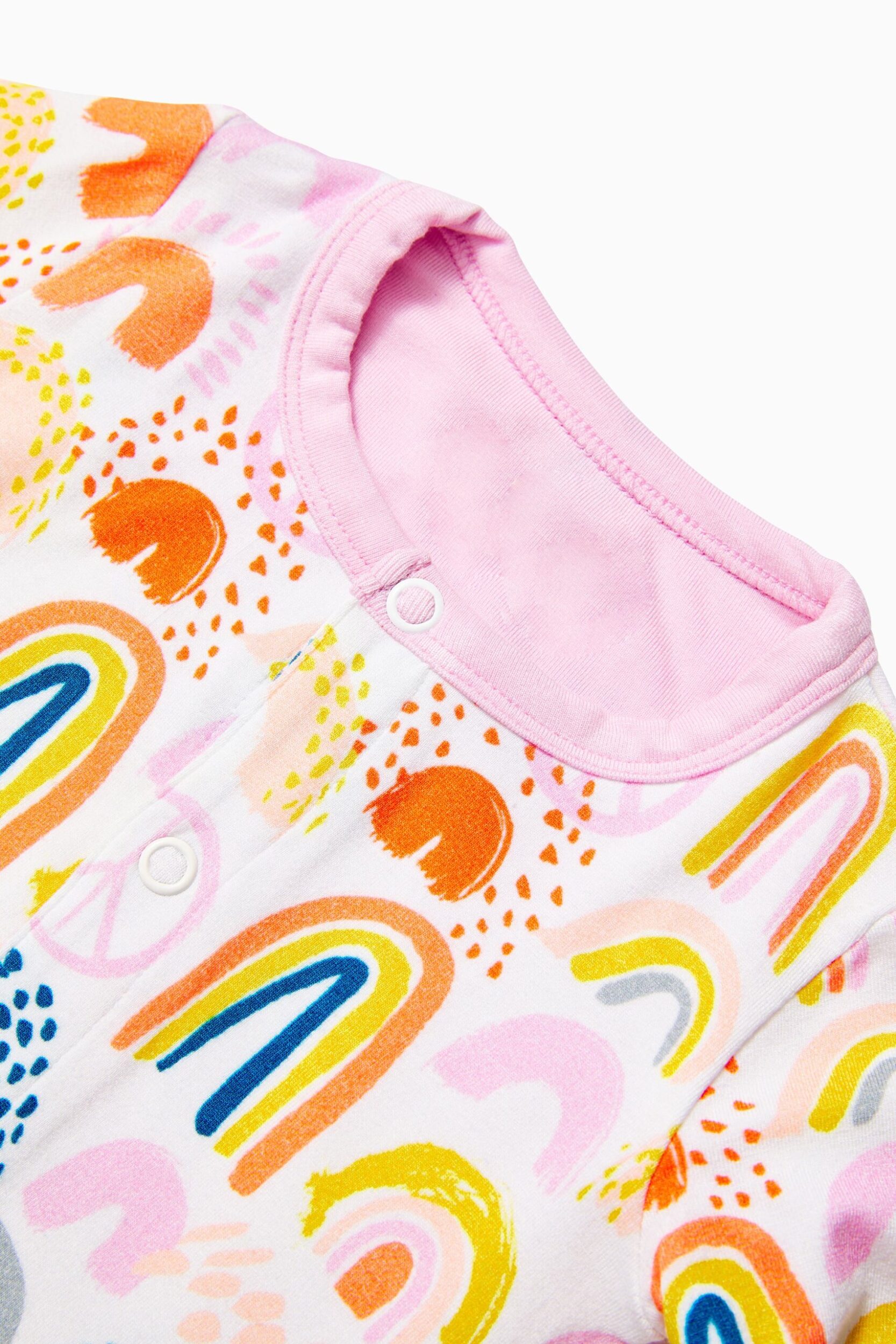 Clover Baby and Kids Pink Rainbow Footie – Blossom