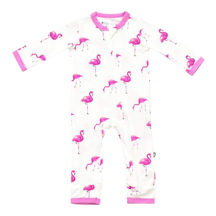 Kyte BABY Zippered Romper in Flamingo – Blossom