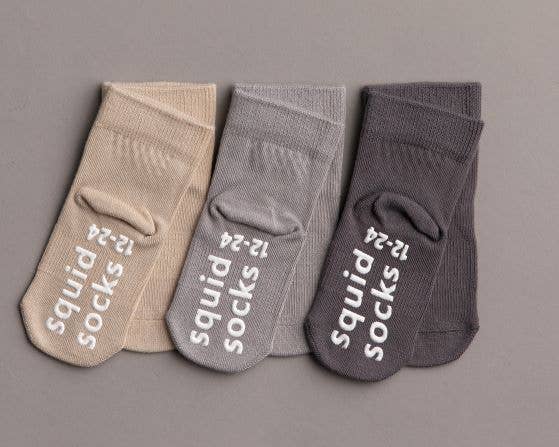 Squid Socks Classic Collection Neutral Bamboo Socks 3 Pack – Blossom