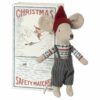 Maileg Christmas Big Brother Mouse in Matchbox