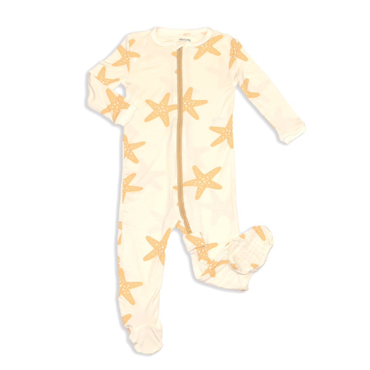 Starfish Bamboo Rayon Zippered Footie from Silkberry Baby – Blossom