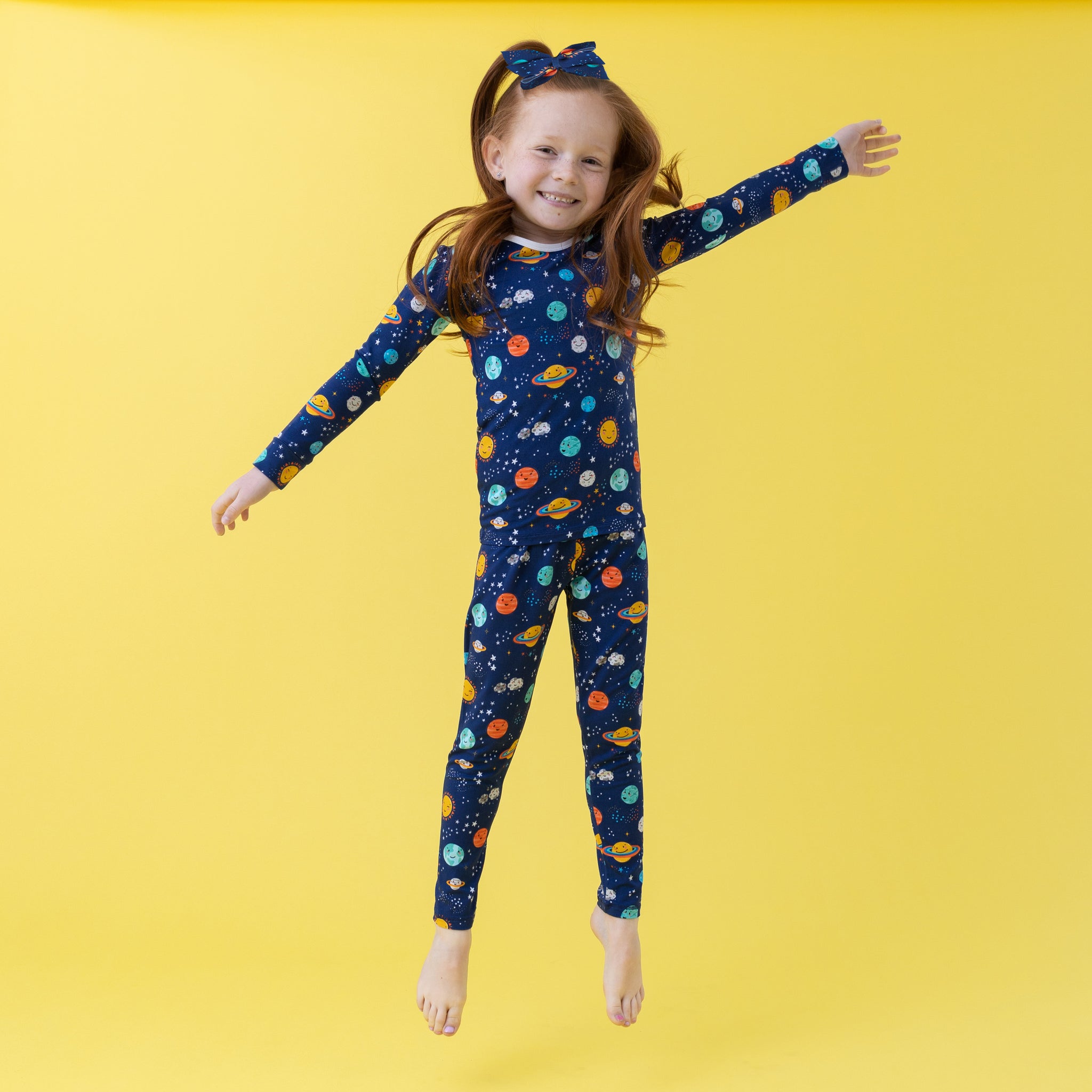 Peregrine Kidswear Mushrooms Two-Piece Bamboo Pajamas – Blossom