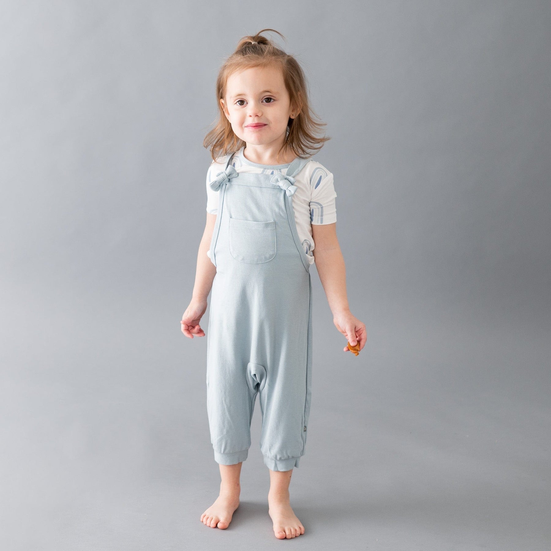 Ruby Tie Top Cotton Jersey Dungarees Grey - New In from Ruby Room UK
