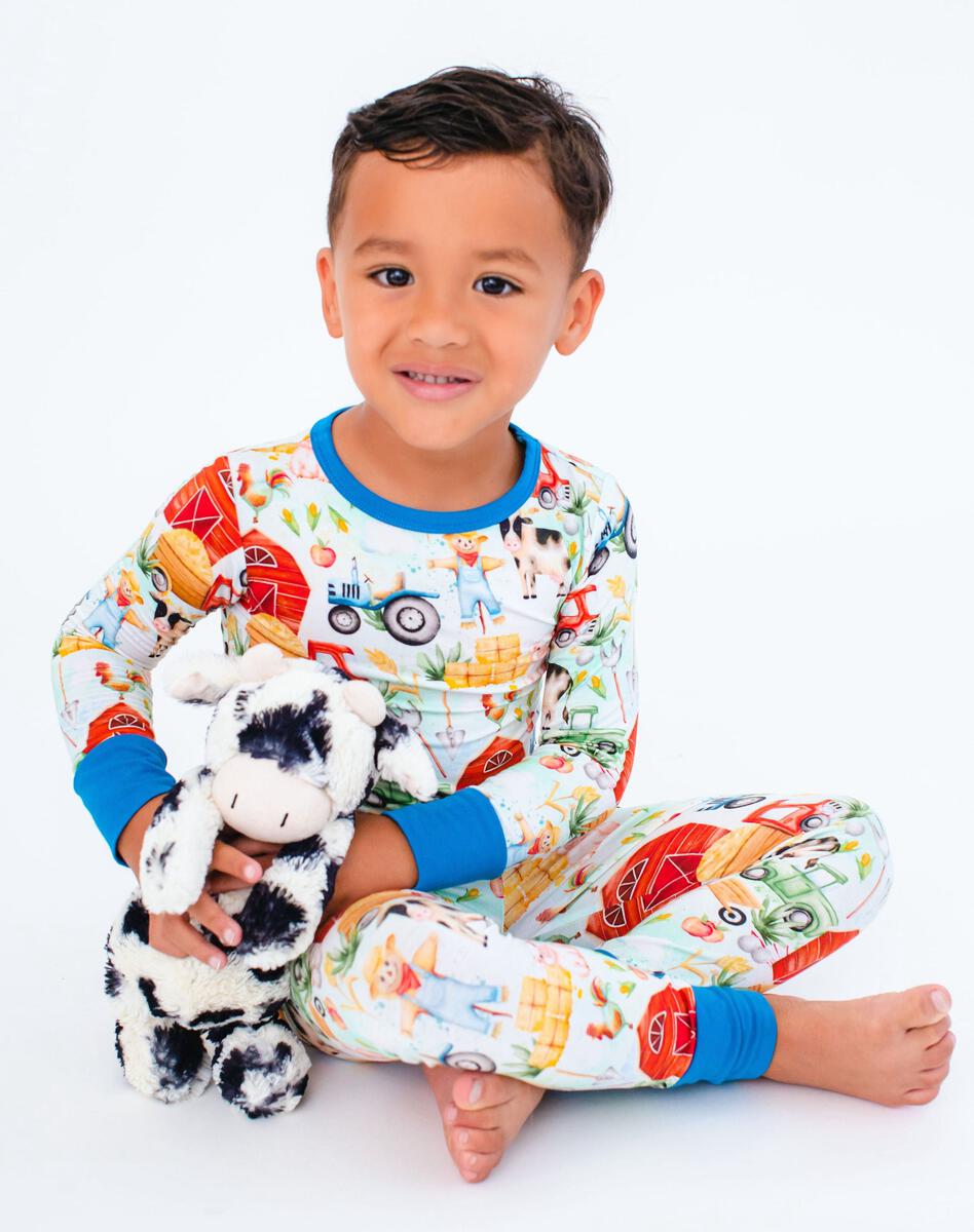 Korean Kids Jacquard Pajamas Set-Daisy duck – Bebeang Baby