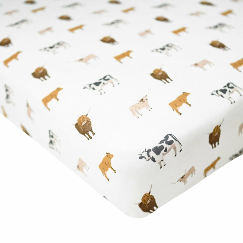 Kyte BABY Crib Sheet in Moo