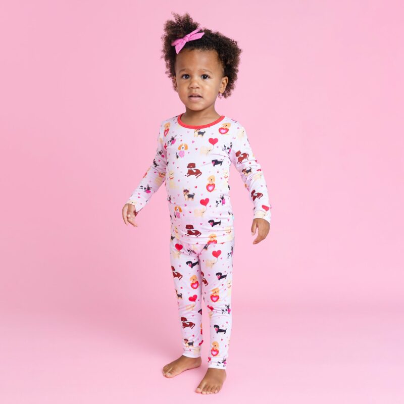 Baby girl hot sale two piece pajamas