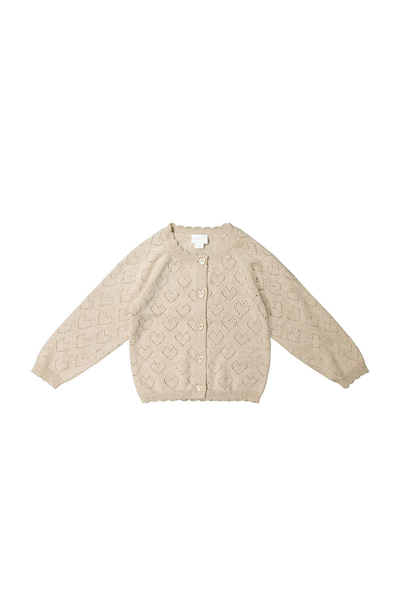 Jamie Kay Abigail Knitted Cardigan in Mouse Marle