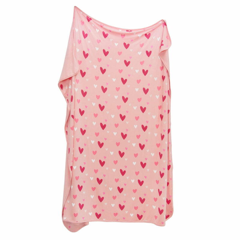 Kyte BABY Swaddle Blanket in Crepe Hearts