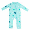 Kyte BABY Zippered Romper in Robin Hearts