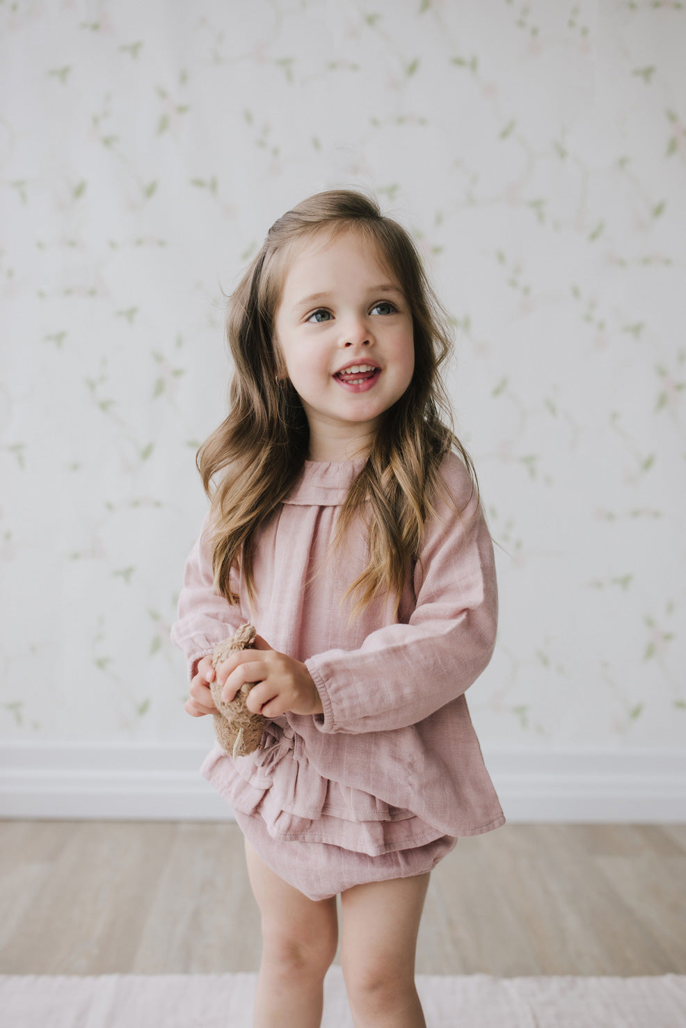Jamie Kay Organic Cotton Muslin Long Sleeve Top in Ash Pink – Blossom