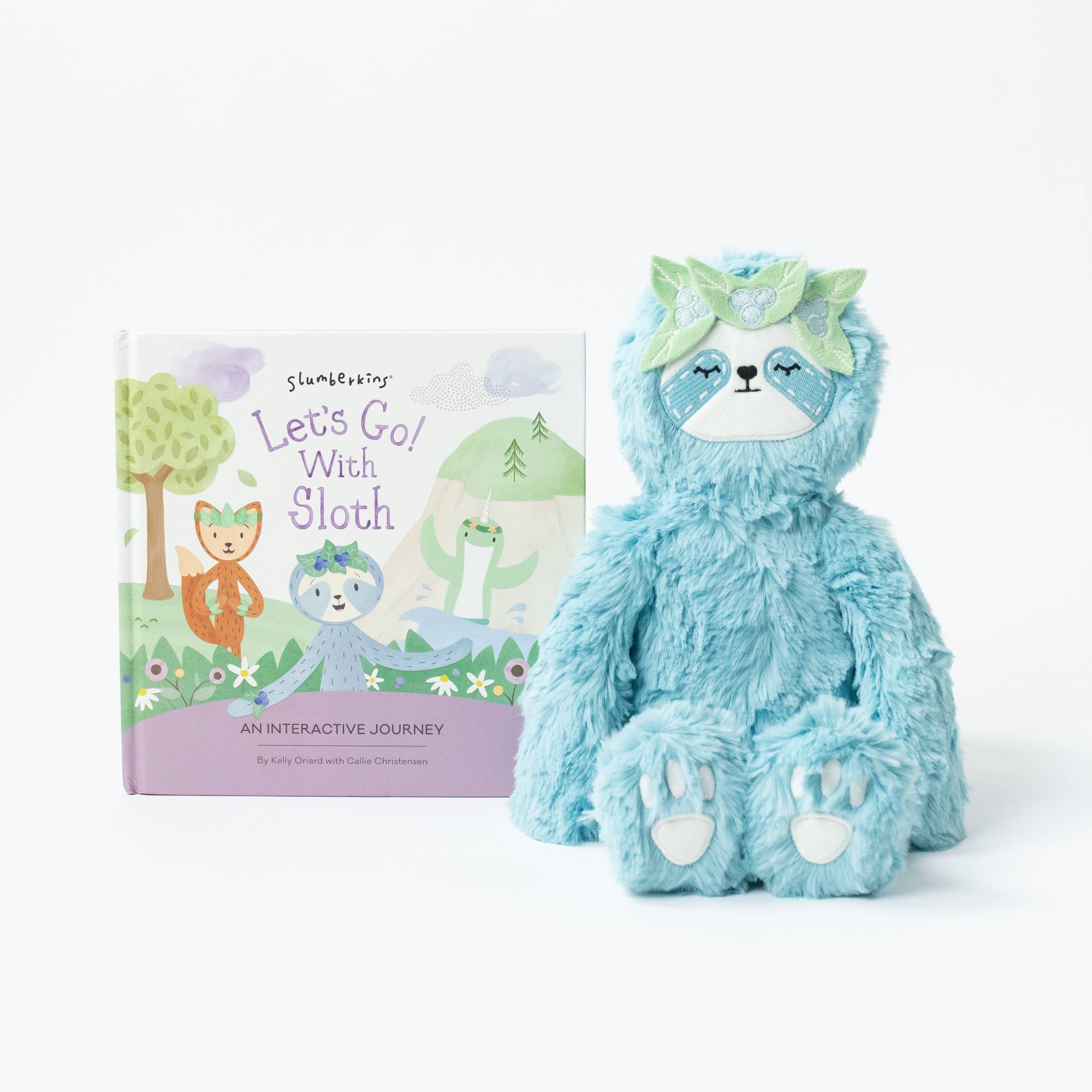 Slumberkins Blueberry Sloth Kin and Hardcover Book Bundle – Blossom