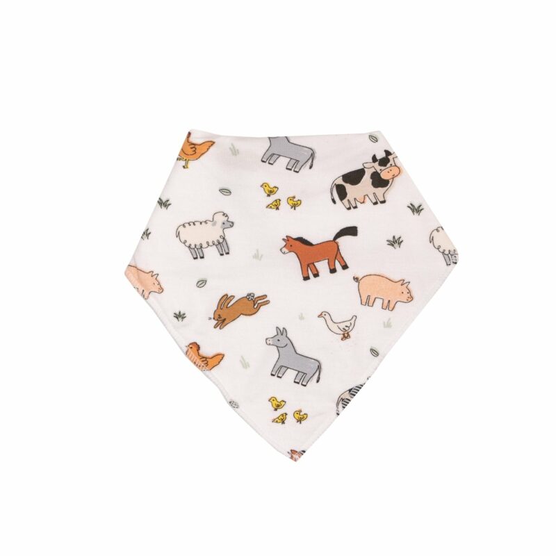 Angel Dear Farmyard Babies Bamboo Viscose Bandana Bib