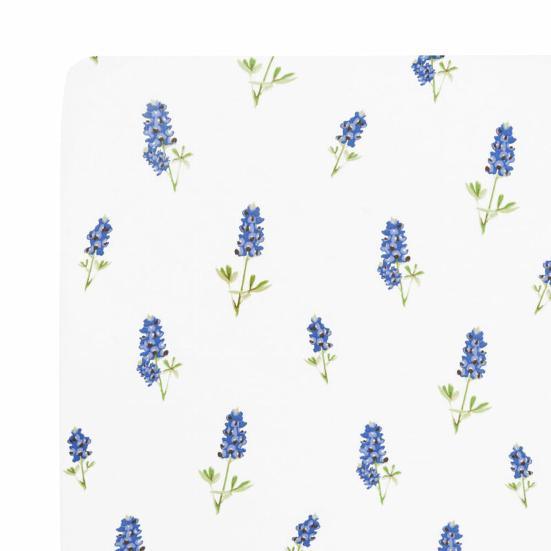 Crib Sheet in Periwinkle Bluebonnet from Kyte BABY