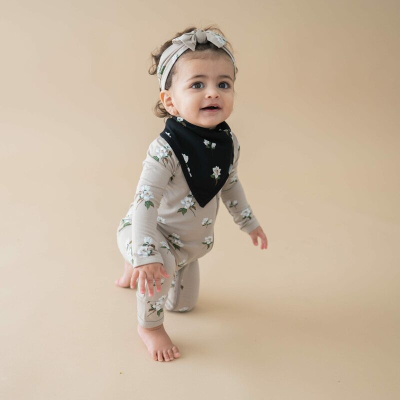 Bib in Small Midnight Magnolia  from Kyte BABY