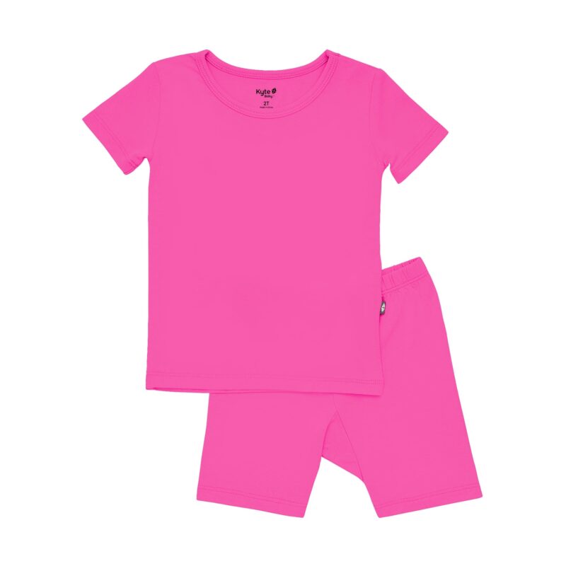 Short Sleeve Toddler Pajama Set in Raspberry  from Kyte BABY