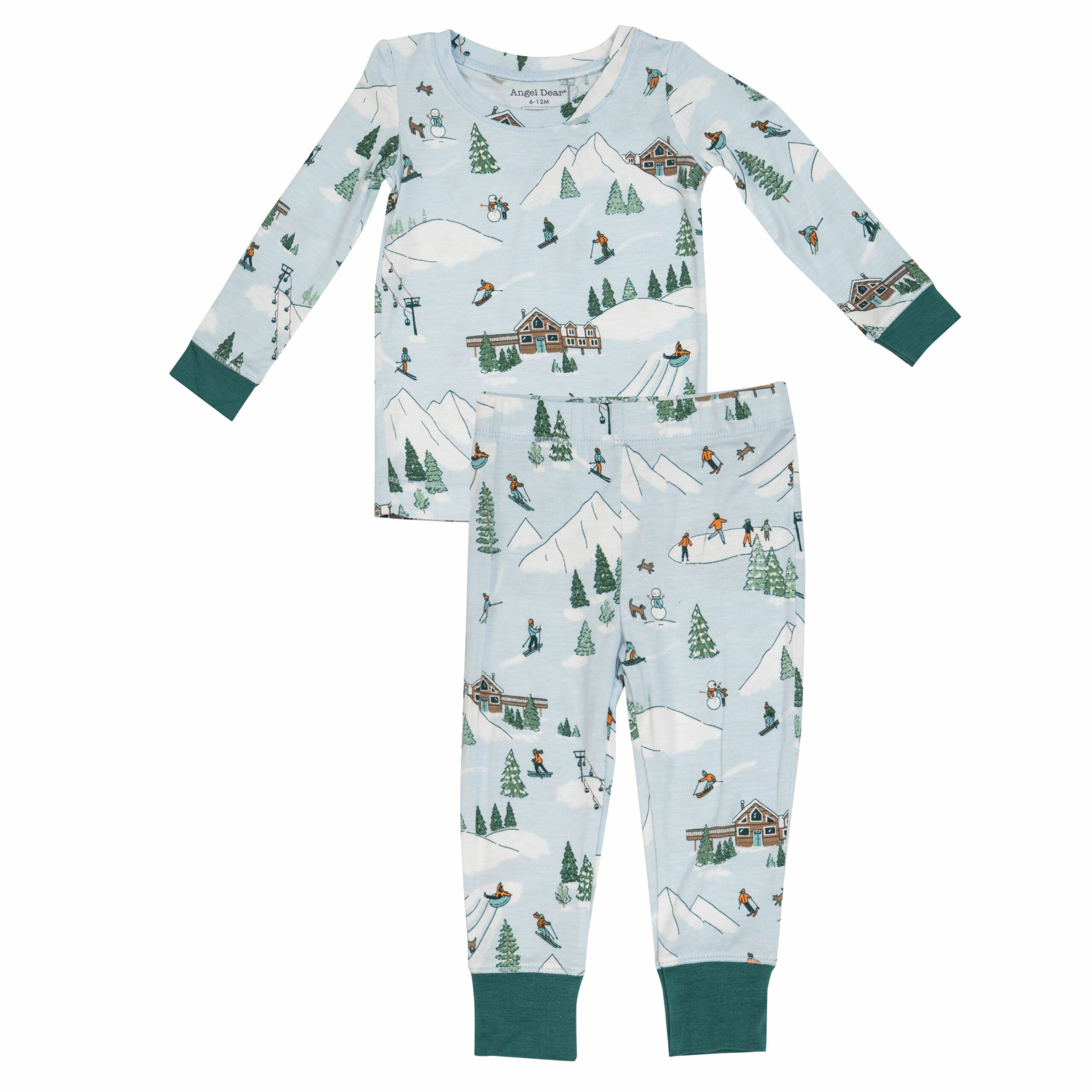 Bellabu Bear Polar Bear Bamboo Two-Piece Pajama Set