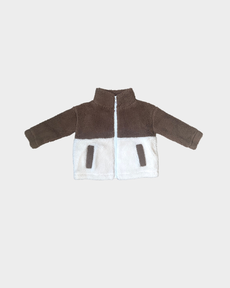 Babysprouts Sherpa Jacket in Chocolate