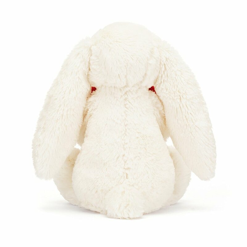 Bashful Red Love Heart Bunny made by Jellycat