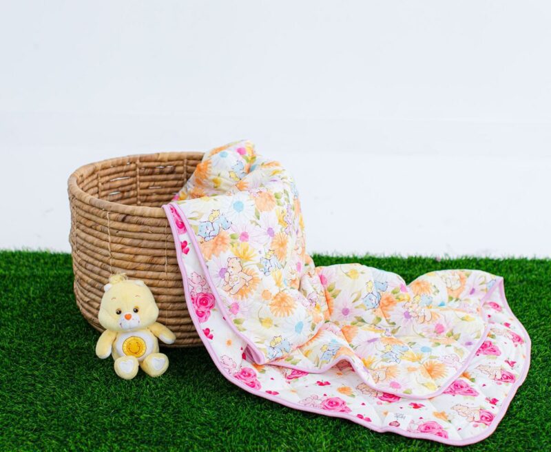 Care Bears Baby Spring Flowers/Blooms Bamboo Viscose Toddler Birdie Quilt made by Birdie Bean