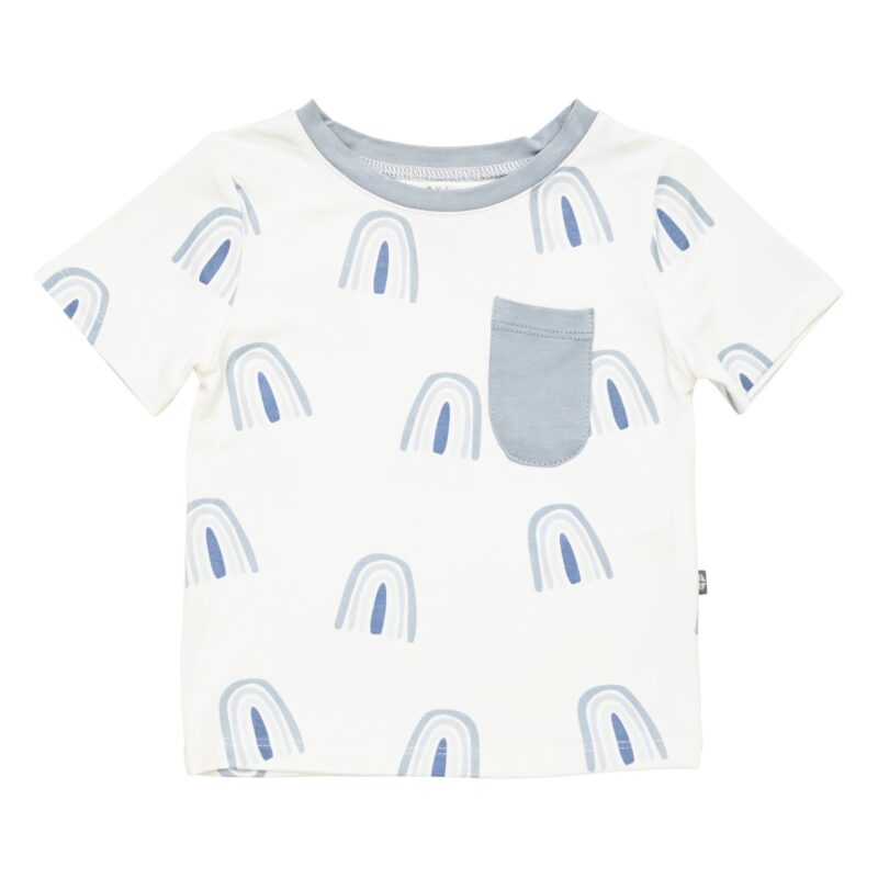 Kyte BABY Toddler Tee in Fog Rainbow