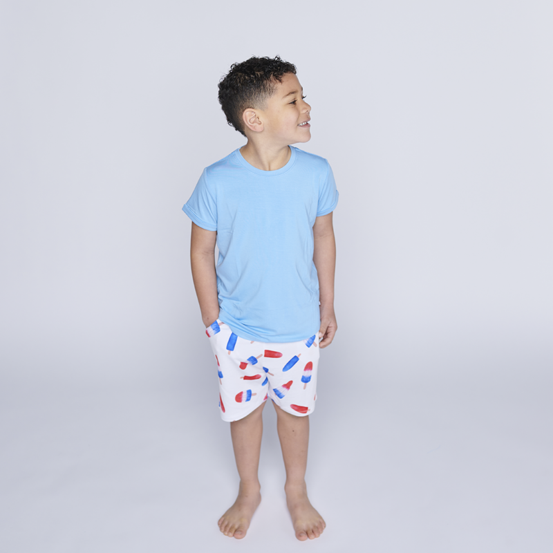 Iceberg Blue Little Bamboo Lyocell T-Shirt from Hanlyn Collective