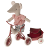 Big Sister Tricycle Mouse In Red from Maileg