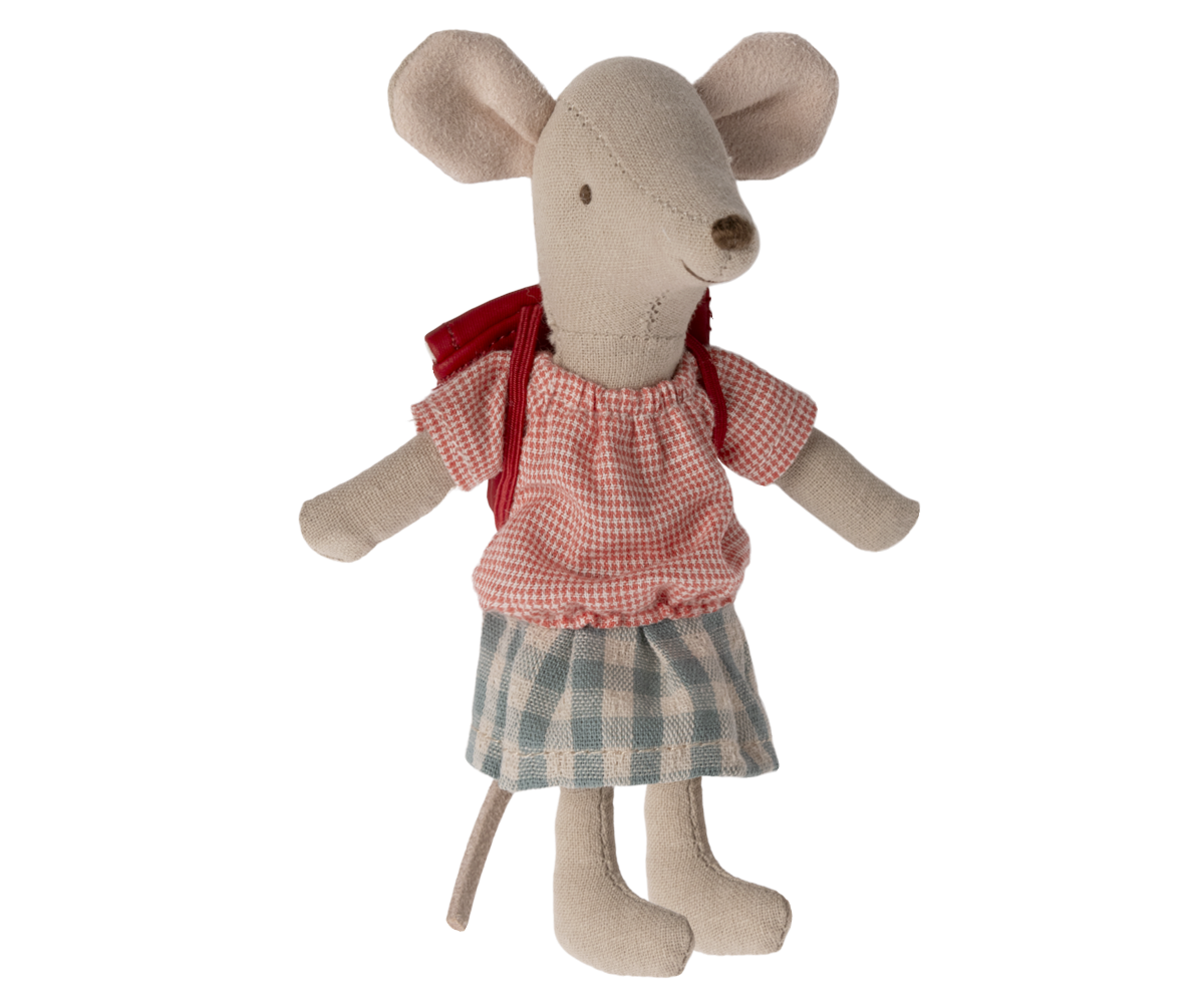Maileg Big Sister Tricycle Mouse In Red