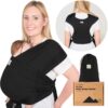 KeaBabies Trendy Black D-Lite Wrap Carrier