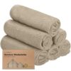 KeaBabies Earth Brown Bamboo Viscose Baby Washcloths