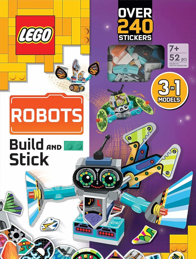 Sourcebooks LEGO Books Build and Stick: Robots Hardcover