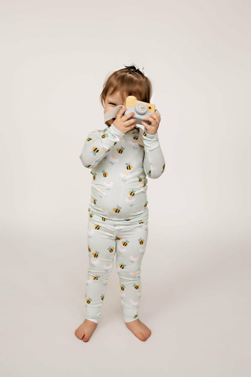 Butterscotch Babies Bees Bamboo Viscose Two-Piece Pajama Set