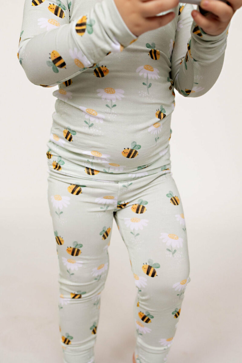 Bees Bamboo Viscose Two-Piece Pajama Set from Butterscotch Babies