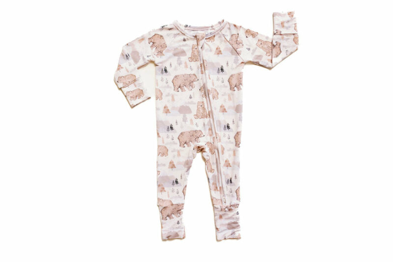 Mountain Bears Bamboo Viscose Sleeper from Butterscotch Babies