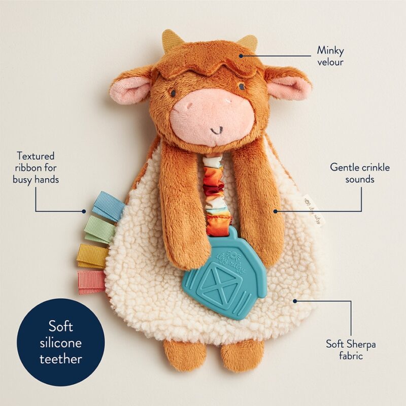 Itzy Ritzy Highland Cow Itzy Friends Lovey Plush Toys