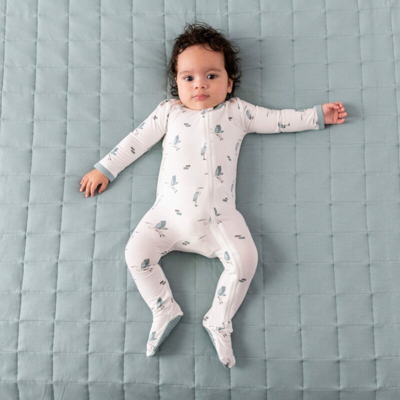 Kyte BABY Zippered Footie in Blue Heron