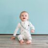 Kyte BABY Zippered Romper in Blue Heron