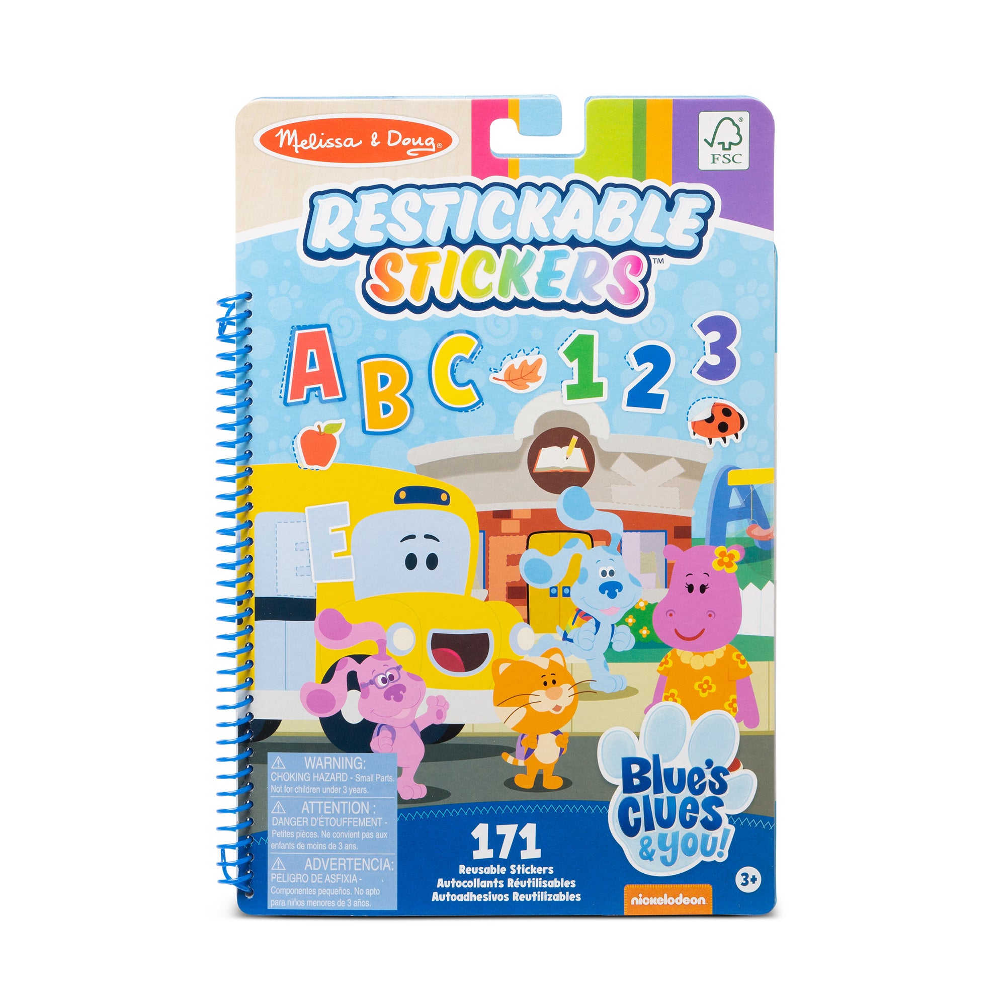 Melissa & Doug Blue's Clues & You! Numbers & Letters Restickable Stickers