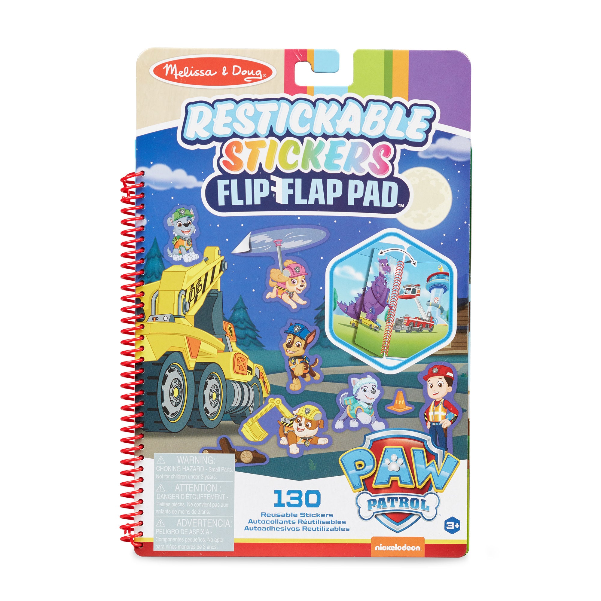 Melissa & Doug PAW Patrol Ultimate Rescue Restickable Stickers Flip-Flap Pad