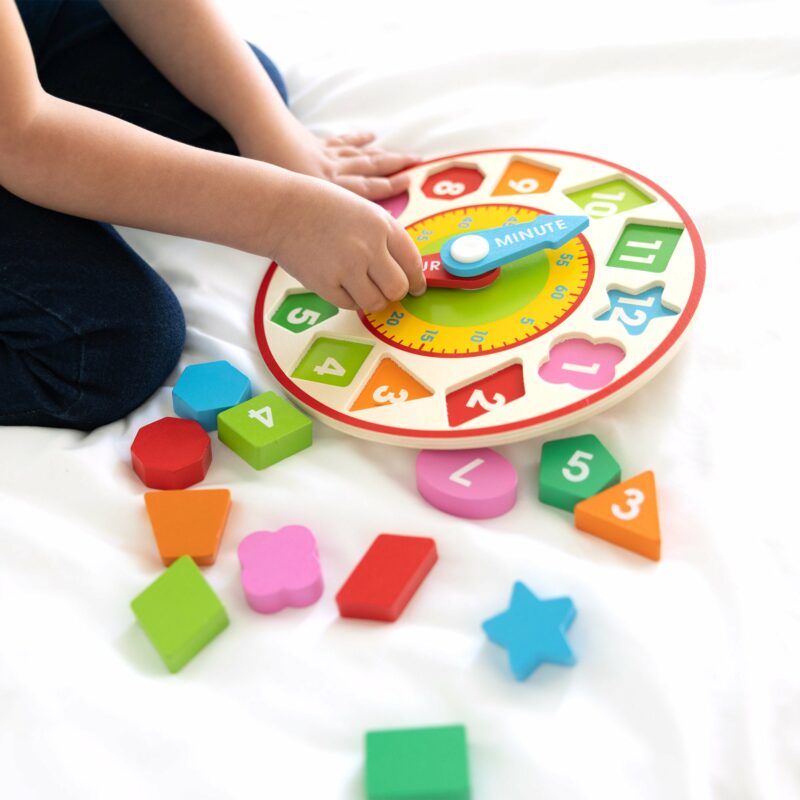 Shape Sorting Clock made by Melissa & Doug