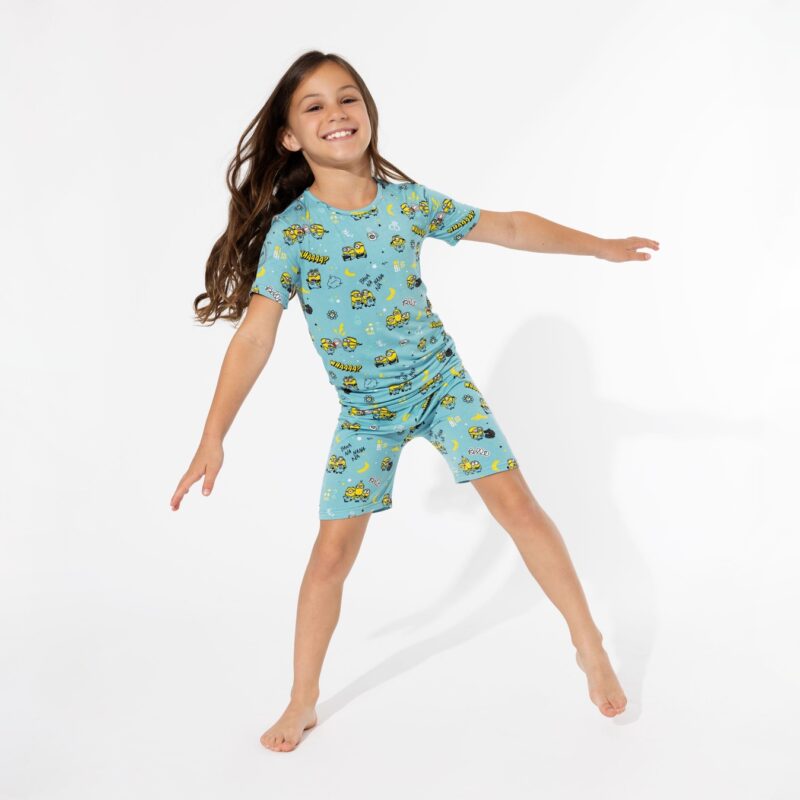 Bellabu Bear Minions Bello Banana Bamboo Viscose Short Sleeve Pajama Set