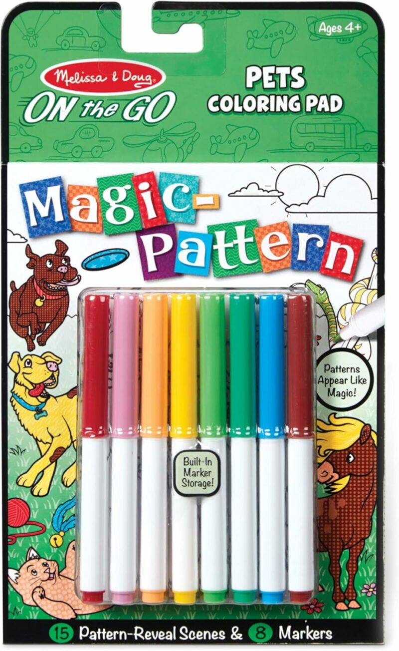 Melissa & Doug On The Go Magic-Pattern Pets Coloring Pad