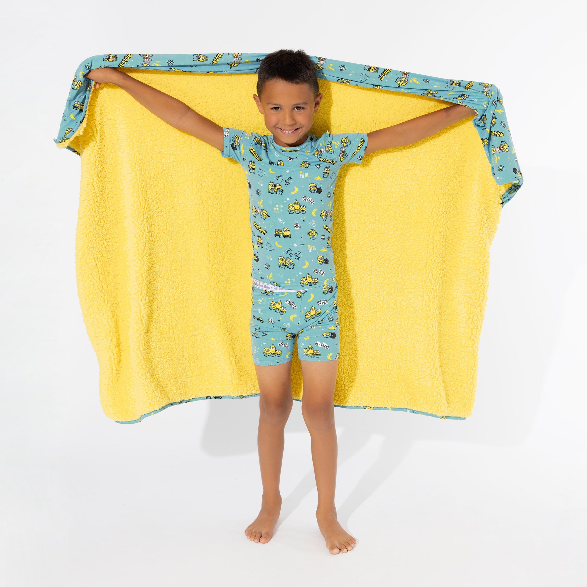 Bellabu Bear Minions Banana Bamboo Blanket