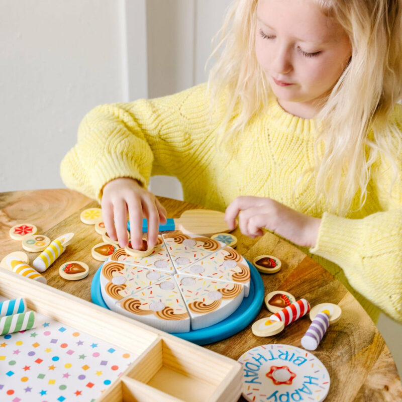 Melissa & Doug Birthday Party Wooden Play Food Toys