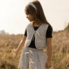 Smocked V Mini Skirt In Ditsy from Rylee & Cru