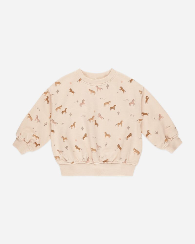 Rylee & Cru Relaxed Sweatshirt In Horses