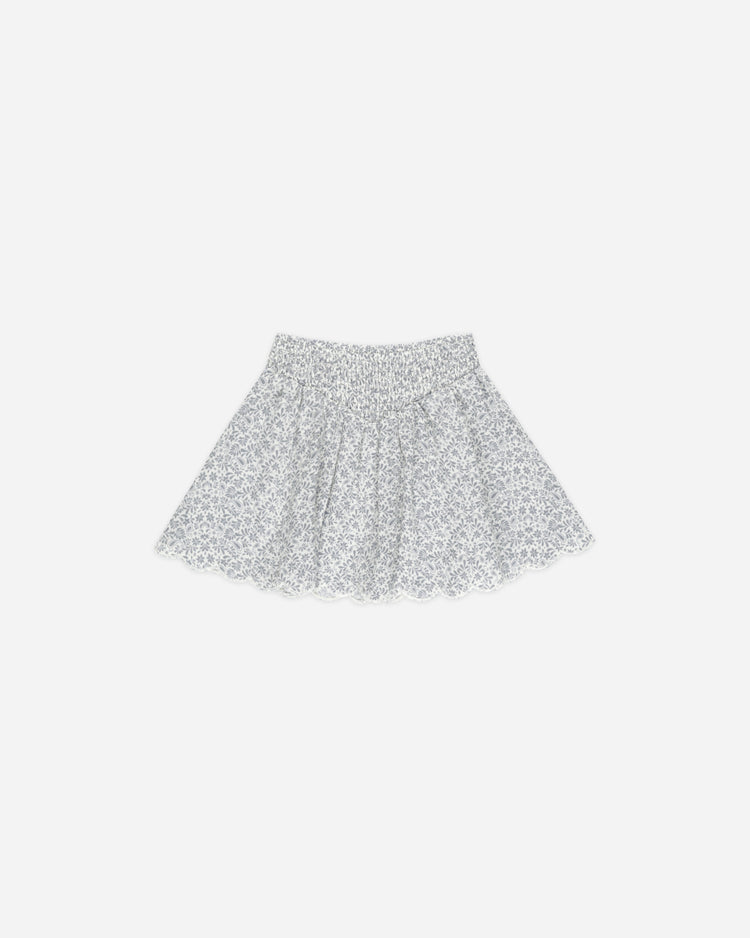 Rylee & Cru Smocked V Mini Skirt In Ditsy