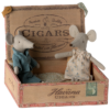 Mum and Dad Mice in Cigar Box made by Maileg