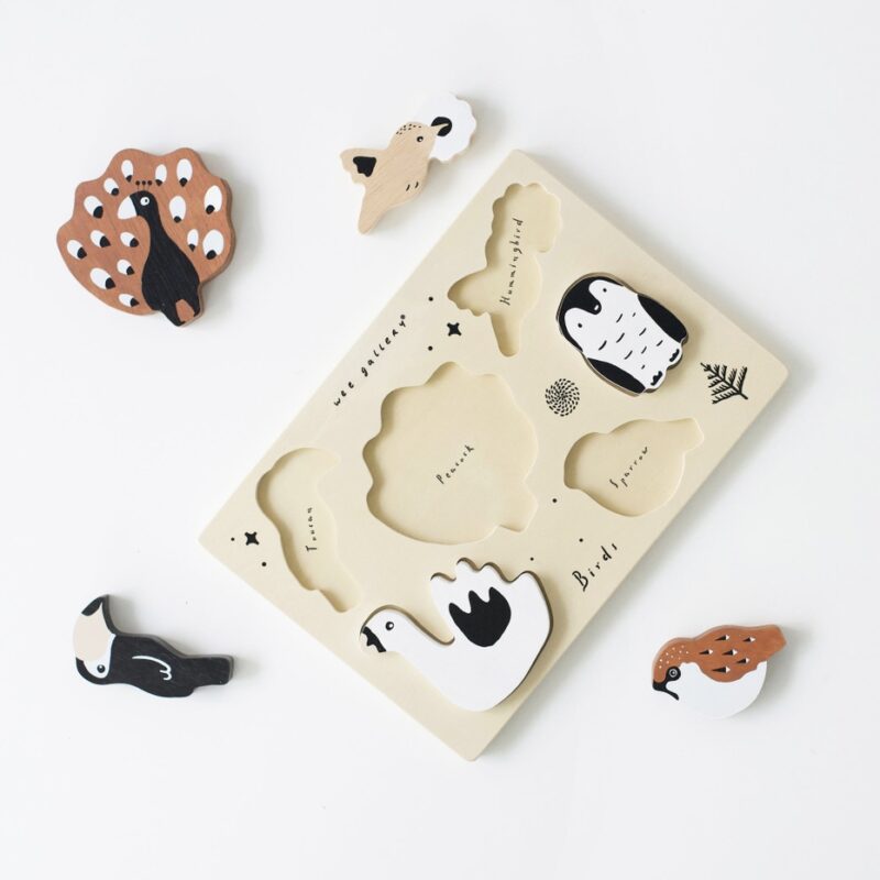 Birds Wooden Tray Puzzle from Wee Gallery