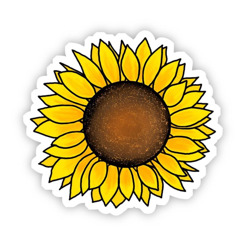 Big Moods Cute Sunflower Yellow Sticker