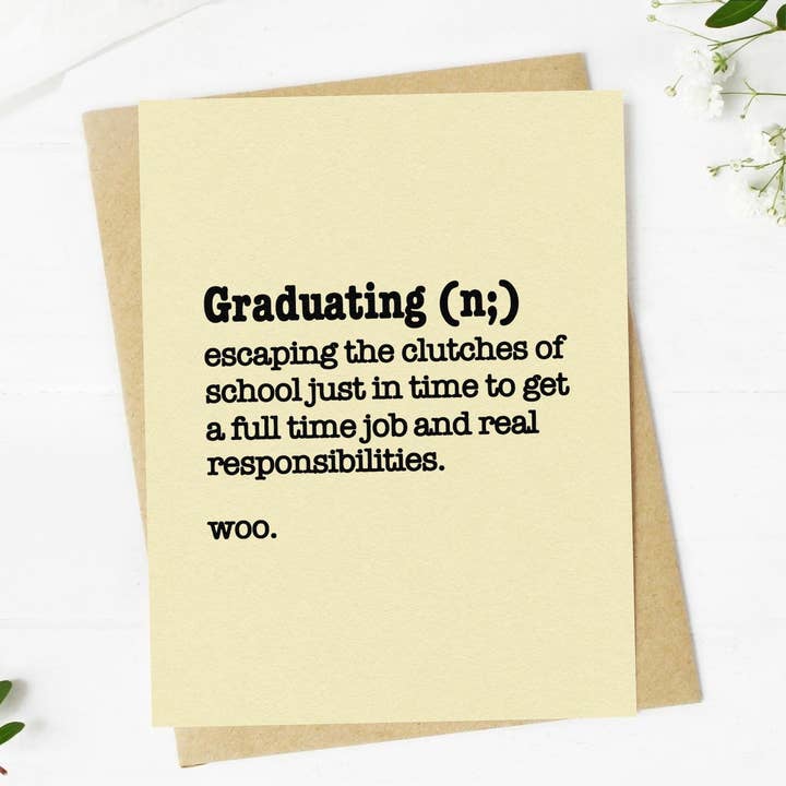 Big Moods Graduation Definition Funny Grad Card